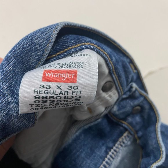 NWT Wrangler Five Star Regular Fit Jeans Mens 33 x 30 Cotton Blue - Picture 9 of 14